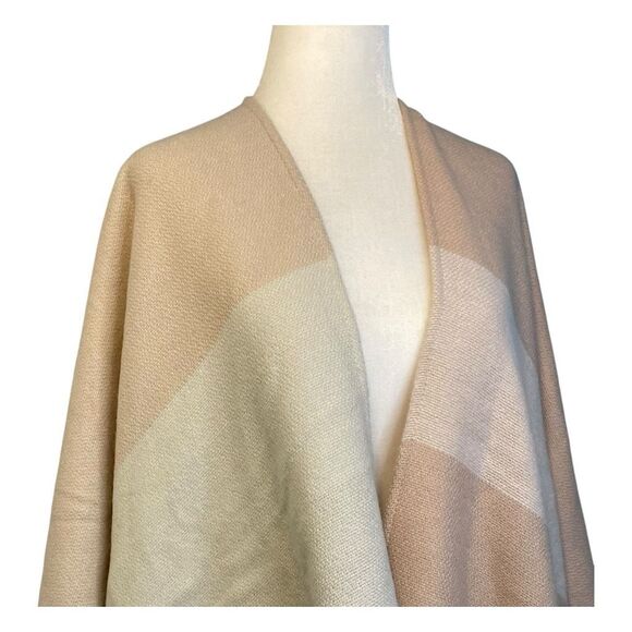 Soia & Kyo Miku-S Scarfigan Pastel Pink Cream Colorblock Knit One Size OS - Picture 4 of 8